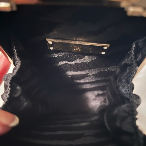 ❤️Art Deco Gold Box Bag with Gold Chain EUC - Picture 2 of 3